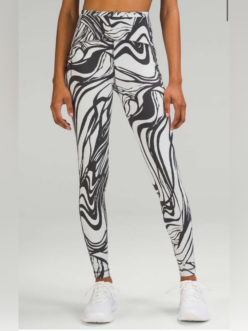 lululemon athletica Black & White Marble Swirl High-Rise Leggings